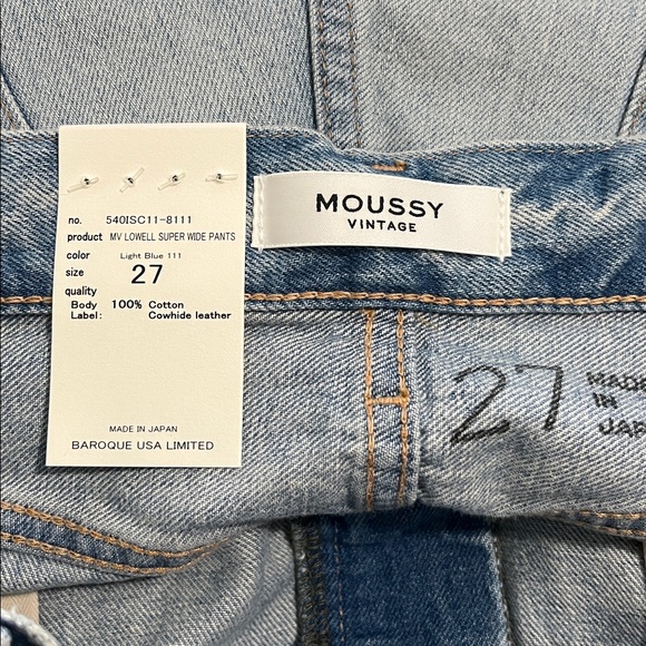 Moussy Vintage Lowell Super Wide Pants size 27 - Picture 4 of 4